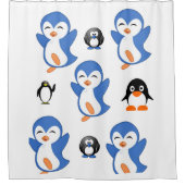 ペンギンの子供用シャワーカーテン シャワーカーテン (正面)