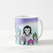 ペンギンの家族のホリデーマグ コーヒーマグカップ (正面右)