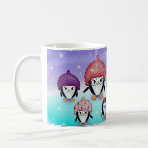 ペンギンの家族のホリデーマグ コーヒーマグカップ