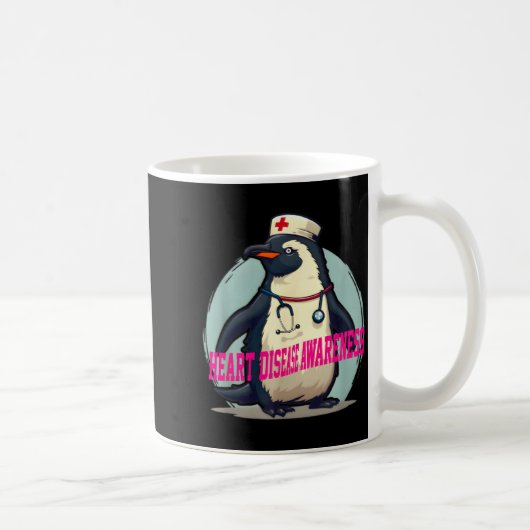 ペンギンの心臓病啓発医療 コーヒーマグカップ (右)