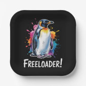 ペンギンの怠け者、政治に抵抗する ペーパープレート (正面)