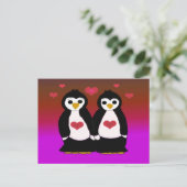 ペンギンの恋愛 ポストカード (スタンド正面)