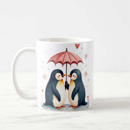 ペンギンの恋 コーヒーマグカップ (左)