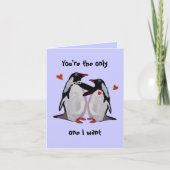 ペンギンの愛の記念日カード カード (正面)