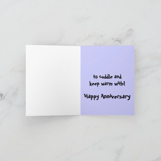 ペンギンの愛の記念日カード カード (内部)