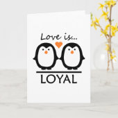 ペンギンの愛 カード (黄色い花)