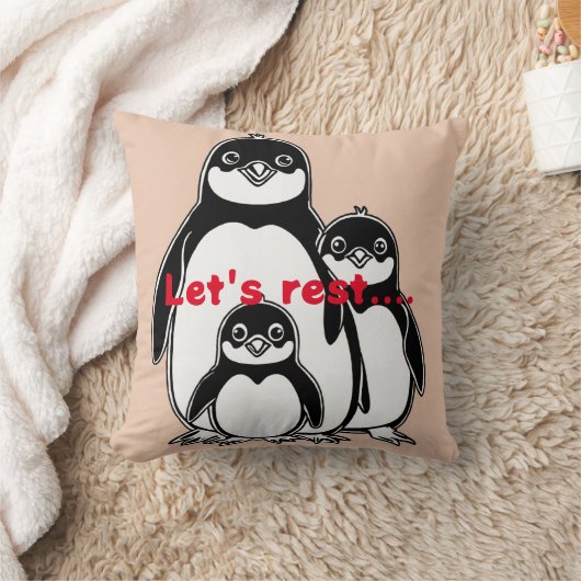 「ペンギンの愛:ピクサーのインスパイア家族の枕」? クッション (ブランケット)