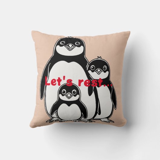 「ペンギンの愛:ピクサーのインスパイア家族の枕」? クッション (裏面)