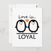 ペンギンの愛 ポストカード (正面/裏面)