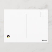 ペンギンの戦士が心配でかわいくなパーソナライズされたい ポストカード (裏面)