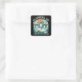 ペンギンの抵抗を受けて立つフリッパーズおもしろい スクエアシール (バッグ)