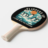 ペンギンの抵抗を受けて立つフリッパーズおもしろい 卓球ラケット (正面アングル)