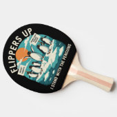 ペンギンの抵抗を受けて立つフリッパーズおもしろい 卓球ラケット (横)