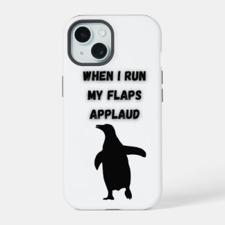 ペンギンの拍手が場違いで恥ずかしい iPhone 15ケース