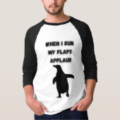 ペンギンの拍手が場違いで恥ずかしい Tシャツ (正面)