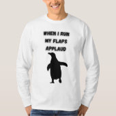 ペンギンの拍手が場違いで恥ずかしい Tシャツ (正面)