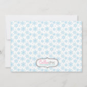 ペンギンの招待状-男の子の誕生日(雪片) 招待状 (裏面)