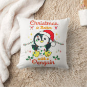 ペンギンの方がクリスマスだ クッション (ブランケット)