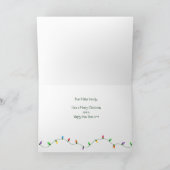 ペンギンの楽しいクリスマスの休日は挨拶を望みます シーズンカード (内部)