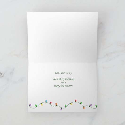 ペンギンの楽しいクリスマスの休日は挨拶を望みます シーズンカード (内部)