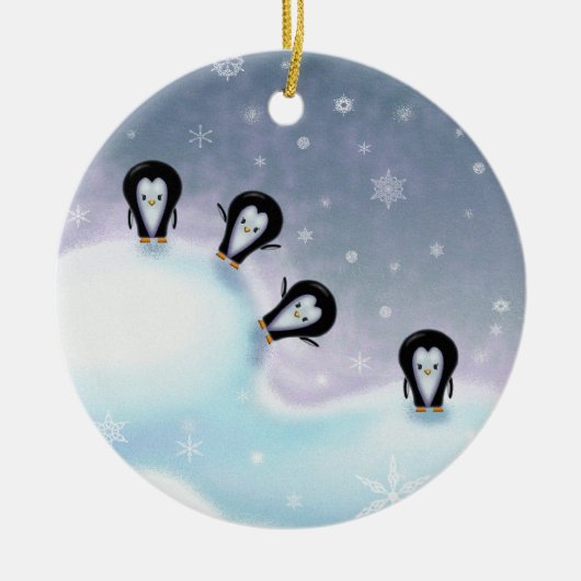 ペンギンの楽しいクリスマス オーナメント (正面)