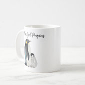 ペンギンの水彩画スケッチ コーヒーマグカップ (正面左)