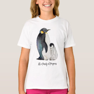 ペンギンの水彩画スケッチ Tシャツ