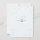 ペンギンの水色クリスマスカード ノートカード (裏面)