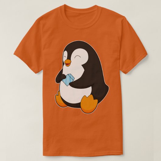 ペンギンの氷キューブ Tシャツ (デザイン正面)