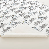 ペンギンの氷山のパーティーのSherpa毛布 シェルパブランケット (3/4)