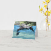 ペンギンの浮遊物 カード (黄色い花)