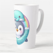 ペンギンの海冒険 カフェラテマグ (右アングル)