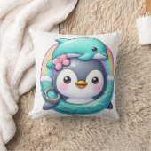 ペンギンの海冒険 クッション (ブランケット)