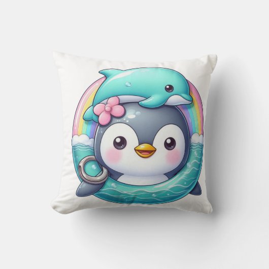 ペンギンの海冒険 クッション (正面)