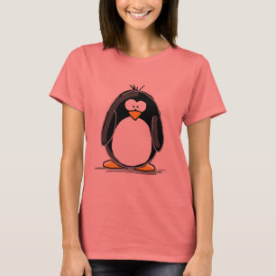 ペンギンの漫画のワイシャツ Tシャツ