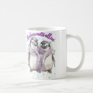 ペンギンの父と息子のマグ「優しさ+メルツ+すべて+I コーヒーマグカップ