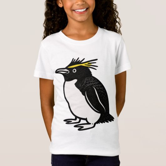ペンギンの男女兼用キッズTシャツ Tシャツ (正面)