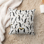 ペンギンの白黒パターン クッション (ブランケット)