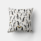 ペンギンの白黒パターン クッション (裏面)