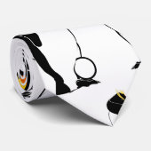 ペンギンの白黒パターン ネクタイ (ロール)