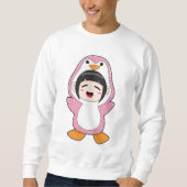 ペンギンの着ぐるみを着た子供 スウェットシャツ (正面)