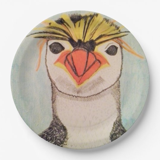 ペンギンの紙皿 ペーパープレート (正面)
