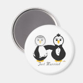 ペンギンの結婚たった今結婚しました マグネット (正面/裏面)