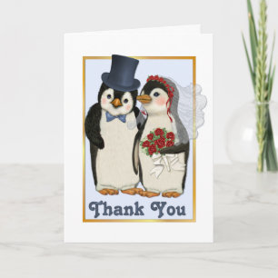 ペンギンの結婚式 - サンクスカード サンキューカード