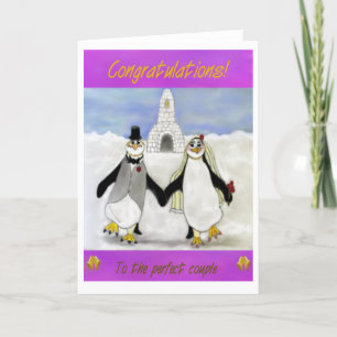 ペンギンの結婚 カード