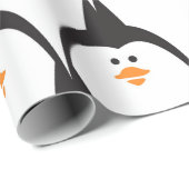 ペンギンの継ぎ目のないパターン。  ラッピングペーパー (ロールコーナー)