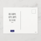 ペンギンの編み物のクリスマスの郵便はがき シーズンポストカード (裏面)