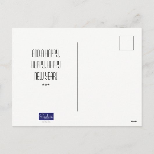 ペンギンの編み物のクリスマスの郵便はがき シーズンポストカード (裏面)