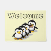 ペンギンの群 ドアマット (正面)