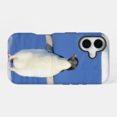 ペンギンの羽ばたく姿 iPhone 16ケース (裏面横)